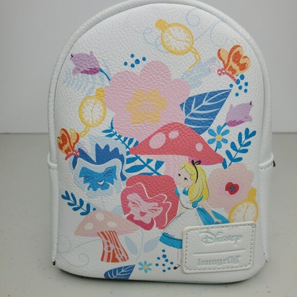 Loungefly Disney Alice In Wonderland Convertible Mini Bag Backpack - Picture 2 of 15